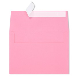 Pink Envelopes for Invitations 50 Pack - 4.5 x 5.5 Inches A2 Small Self Seal Envelopes, Ideal for Weddings, Parties, Business & Greeting Cards