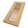 Homewell White Oak Wood Floor Register Vent, Flush Mount with
