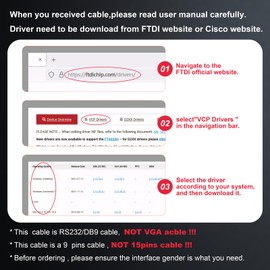 OIKWAN 12ft USB to Serial Adapter,USB to RS232 DB9 Female Serial Cable with FT232 Chipset Supports Windows 11 10 8 7 Mac Linux