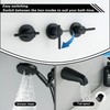 SUBEIXI 3 Handle Tub Shower Faucet Shower Head Holder with