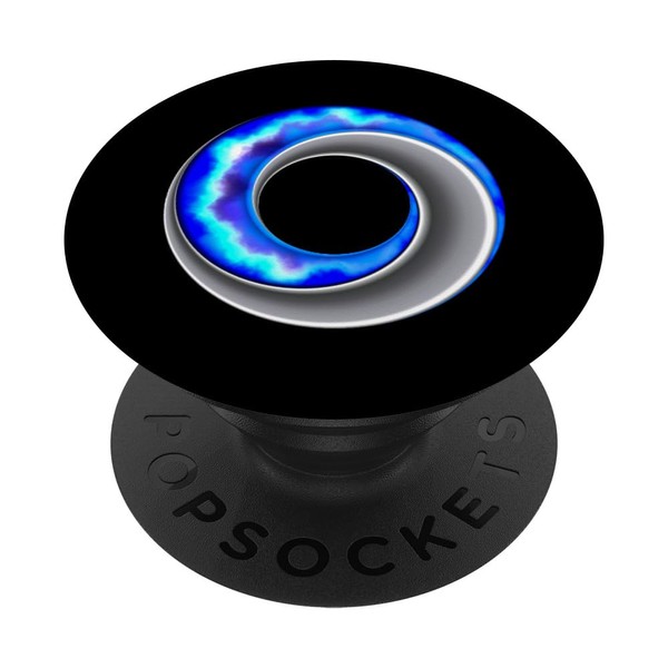 Zen Enso Ring Circle Illusion Mindfulness Blue PopSockets with Interchangeable