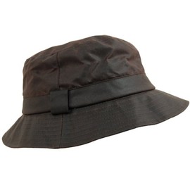 Game Technical Apparel Safari Boonie Bush Waxed Cotton Bucket Sun Hat (L - 59cm, Brown)