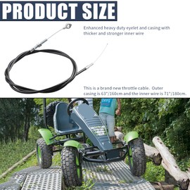 71 inch Throttle Cable, Go Kart Throttle Cable for Predator 212 196cc 196CC Engine GX200 GX160 8252-1390 Manco American ASW Kandi Sportworks Brake Return Throttle Springs Go Kart Accessories Parts