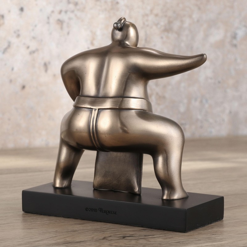 Veronese Design 4 7/8 Inch Japanese Abstract Sumo Wrestler Squat
