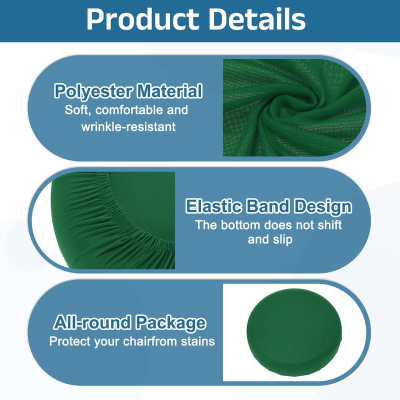 sourcing map 2 Pack Stool Covers Round, 11-15 Inch Bar