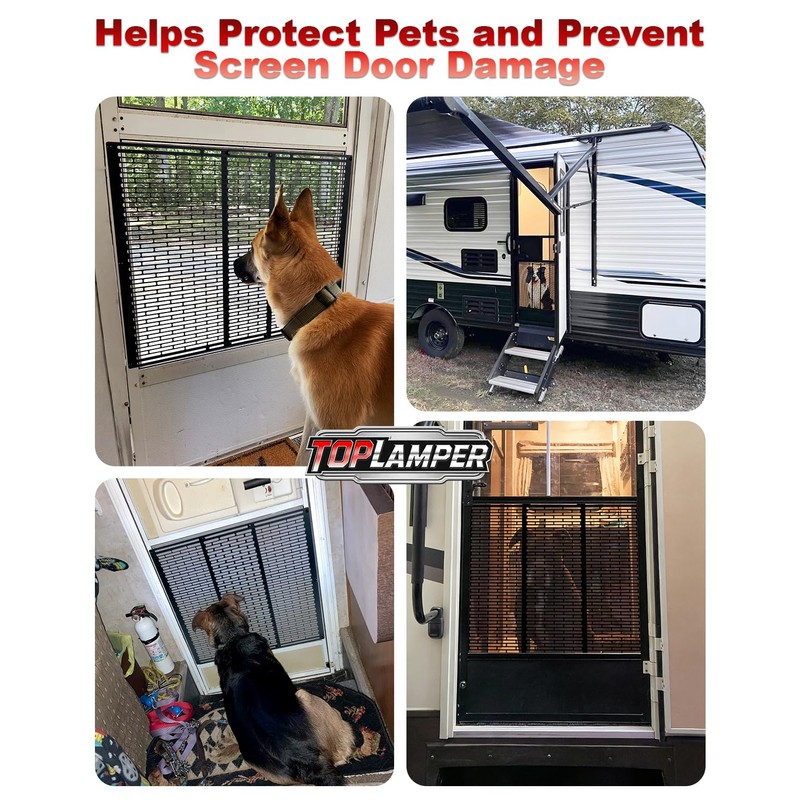 Toplamper RV Screen Door Protector Heavy Duty Camper Screen Door
