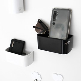 KalaMitica - Magnetic Pen Holder, Marker Holder, Flower Pot - Container for Magnetic Board, Fridge and Other Magnetic Surfaces - 13.8 x 6.7 x 5.7 cm - Black