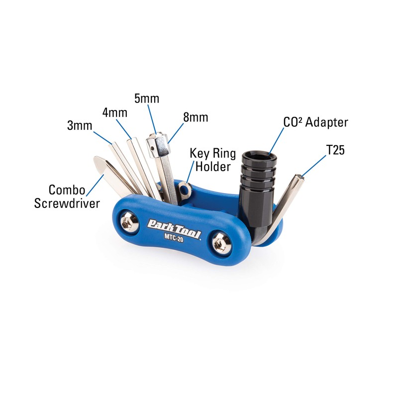 PARKTOOL MTC-20 Multi-Tool Size: Hexagonal 0.12, 0.2, 0.2, 0.3 inches