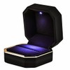 (Ring Box, Black) - AVESON Luxury Ring Box, Square Velvet