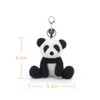 Apricot Lamb Velvet Panda Cute Keychain, Soft Stuffed Plush Toy