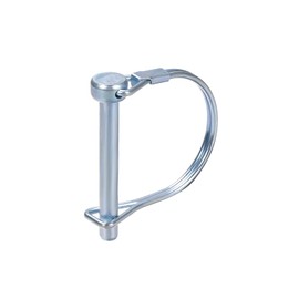 DTGN 6.3mm x 50mm (DxL) Shaft Locking Pin - 1Pack - Good for Farm Trailers Lawn - Carbon Steel Round Trailer Coupler Pin - Silver Tone