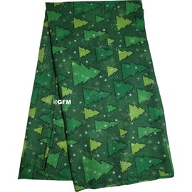 GFM® Women's Christmas Theme Print Scarf (CHRISSCF-3) (Christmas Trees - Green)(PSCF-88-A27-XMASTREES-HR)