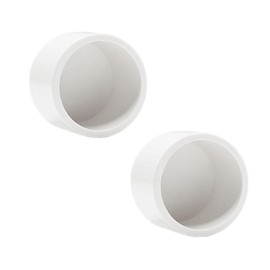 HayEastdor 2PCS 2inch PVC Cap Pipe Fitting White PVC Pipe End Caps Plug Adapter SCH40 Socket Fittings 2" HE063-2