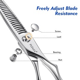 Professional Thinning Shears for Hair Cutting with Ultra Sharp Convex Blade, Cobalt Alloy Stainless Steel for Barber Haircut Scissors Teeth Shears Texturizing Scissors for Men Women Salon Home Use