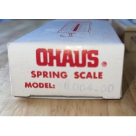 Vintage OHAUS Hook & Spring Scale, Model 8004-00 ~ 2000g 72 oz Aluminun Beige