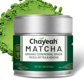 ChaYeah Matcha Emerald Select para Té Regular Y Koicha, Polvo de Té Verde Matcha Orgánico de Grado Ceremonial, Primera Cosecha (Lata de 30 G)         