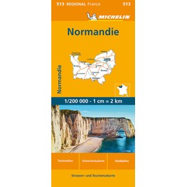 Michelin Normandie: Straßen- und Tourismuskarte 1:200.000 (MICHELIN Regionalkarten)
