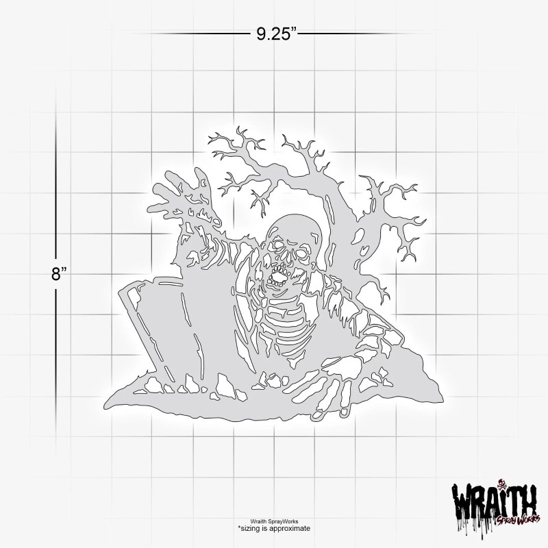 Wraith SprayWorks Zombie #1 - Reusable Airbrush Stencil Template