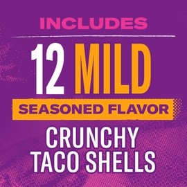 Taco Bell Mild Seasoned Flavor Crunchy Taco Shells, 12 ct, 4.8 oz Box
