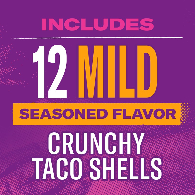 Taco Bell Mild Seasoned Flavor Crunchy Taco Shells, 12 ct,