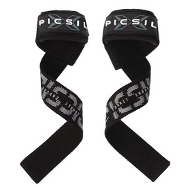 PICSIL - Straps Powerlifting | Correas Levantamiento de Pesas | Soporte Acolchado | Ideal para Fitness y Halterofilia | Algodón Elástico | Agarre para Gym y Cross Training