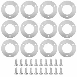 Pack of 12 X Bird Nest Box Protection Plates 32mm, Wild Bird Box Stainless Steel Ring Guard, Garden Small Birds Metal Plate, Birdhouses Houses Robin Nest Box, Sparrows, Swifts