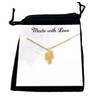 Tiny Gold Tone Cactus Pendant Necklace, Gardening (Stainless Steel) Miss