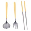 304 Stainless Steel Fork Spoon Chopsticks Set Flatware Reusable Utensils