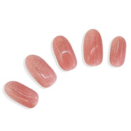 Ururila 093 Gel Nail Sticker, Curing Type, Just Stick, Self Nail, Magnet, Peach Coral, Normal Type
