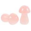 GANAZONO Realistic Stone Mushroom Decorations 2pcs Rose Quartz Mushrooms for