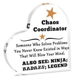 Thank You Gifts for Women Men Office Desk Accessories for Boss Manager Coworker Appreciation Gifts Acrylic Heart Keepsake Administrative Professional Day Gift Acrylic Plaque for Teacher Mom