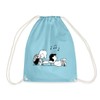 Spreadshirt Peanuts Schroeder and Lucy Gym Bag, aqua