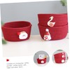 Alipis 2pcs Holiday Organizers Christmas Storage Baskets Woven Rope Baskets