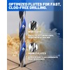 12” Extra Long Drill Bit Set, 10PCS Brad Point Drill