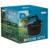 2 Litre Stainless Steel Black Whistling Stove Top Kettle |