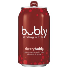 bubly Sparkling Water, Cherry, 12 ounce Cans (Pack of 8)