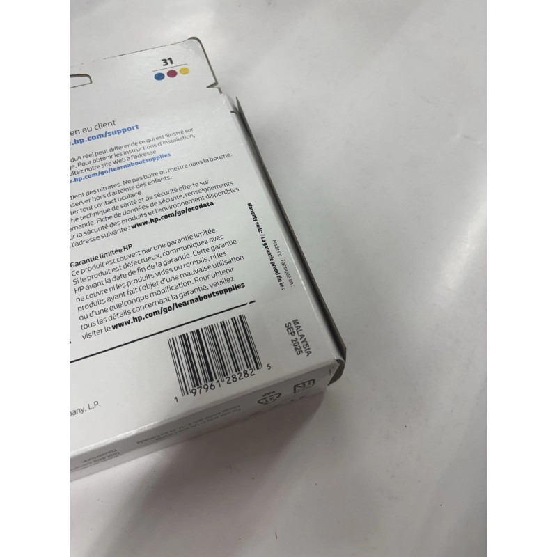 HP Genuine HP 31 3-Pack Cyan, Magenta, Yellow Ink Bottles