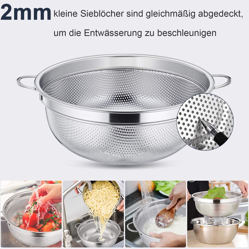 HaWare stainless steel sieve (set of 3 / 28 cm,