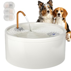 DOOOB Ceramic Dog Water Fountain, 4L/135oz Ceramic Cat Water Fountain