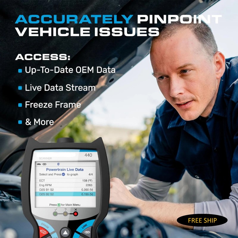 Unbranded 440 Bluetooth OBD2 escáner herramienta de diagnóstico/Le