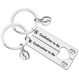 Godmother to Be Gifts Godfather to Be Keychain Godparents Proposal Gifts Godparents Baptism Gifts Pregnancy Announcement for Godparents Christmas Birthday Gifts