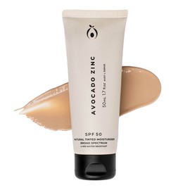 Avocado Zinc SPF50 Natural Tinted Moisturiser, Light 50ml