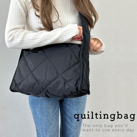 DIVA Rose Women's Tote Bag, Large Capacity, Ultra Lightweight, Shoulder Bag, A4, Simple, Cute, Stylish, Outing, Travel, Quilted Bag, green