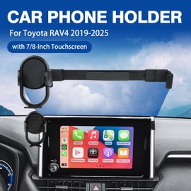 Autorder Car Phone Holder for 2019-2025 Toyota RAV4 Accessories Phone Mount 7/8-Inch Screen Cell Car Automobile Cradles Hands-Free 360 Degree Rotation