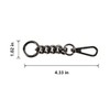 Laroal Gun Metal Wallet Extender Chain 15cm Alloy Keychain With