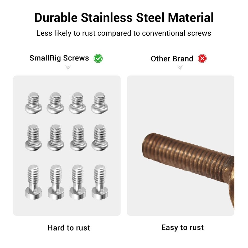 SMALLRIG 1/4 Inch Screws for DSLR Camera Cage or Additional