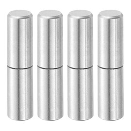 QUARKZMAN Pack of 4 60 x 14 mm Stainless Steel Weldable Removable Barrel Hinges for Metal Gate Swing Door Trailer Ramp, Silver