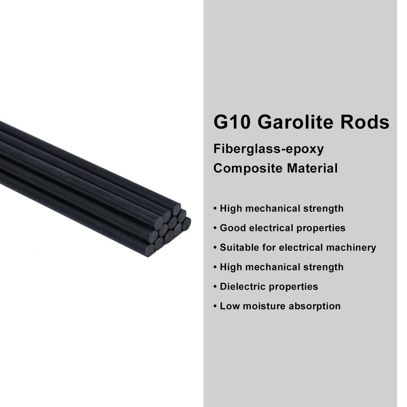 Black 1/4 inch Round Rod Garolite G10 Fiberglass Material Stick