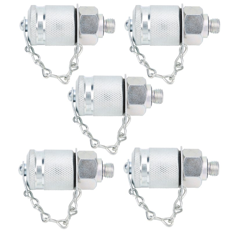 5Pcs Hydraulic Testing Adapter Thread Test Coupling Connectors Pressure Measuring