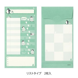 Midori 25601006 Money Envelope Wrist Penguin Pattern